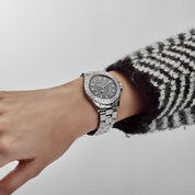 Chanel J12 H3155 Chromatic Ceramic Titanium Grey Baguette Diamond Dial and Bezel