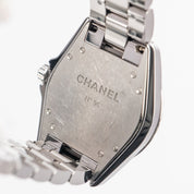Chanel J12 H3155 Chromatic Ceramic Titanium Grey Baguette Diamond Dial and Bezel