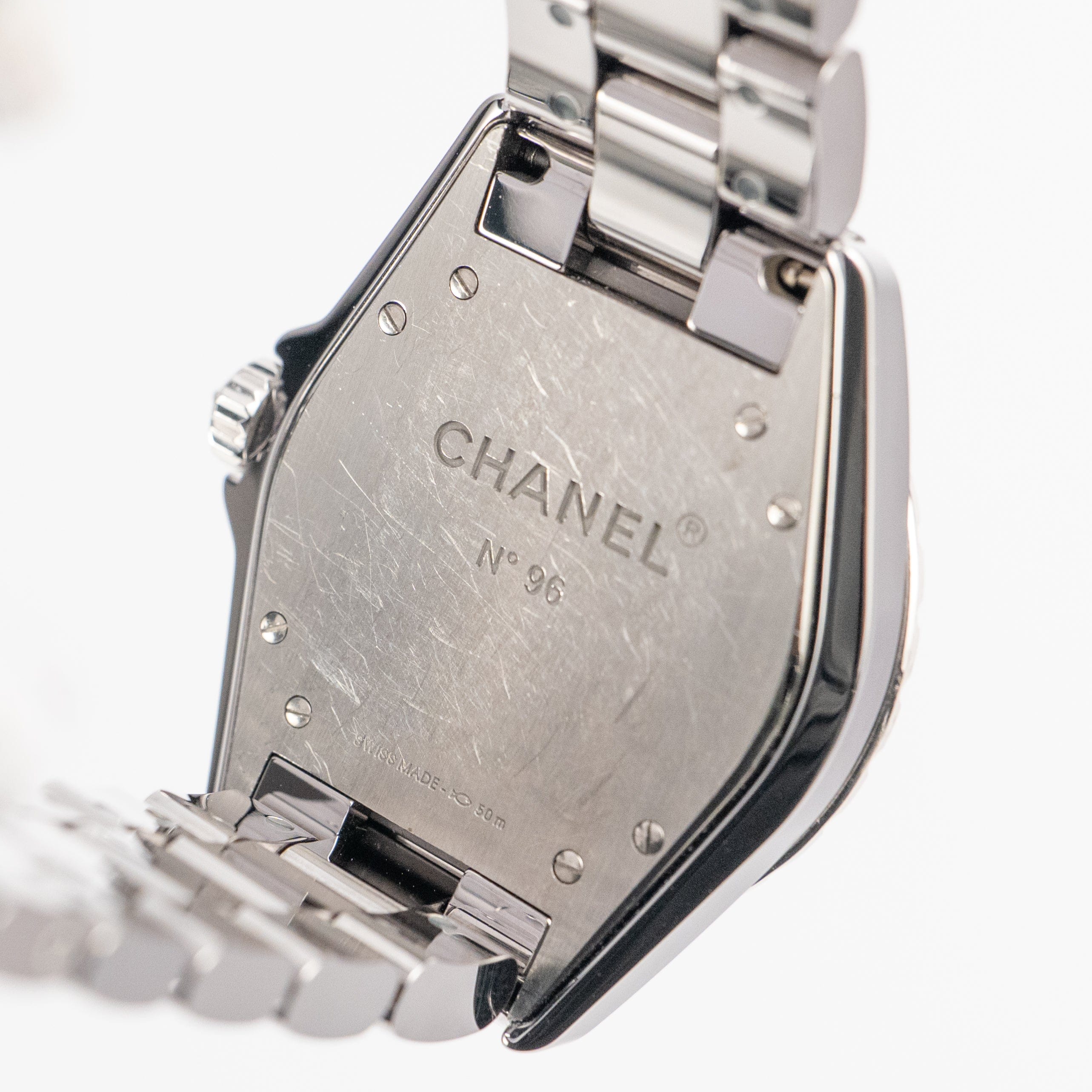 Chanel J12 H3155 Chromatic Ceramic Titanium Grey Baguette Diamond Dial and Bezel
