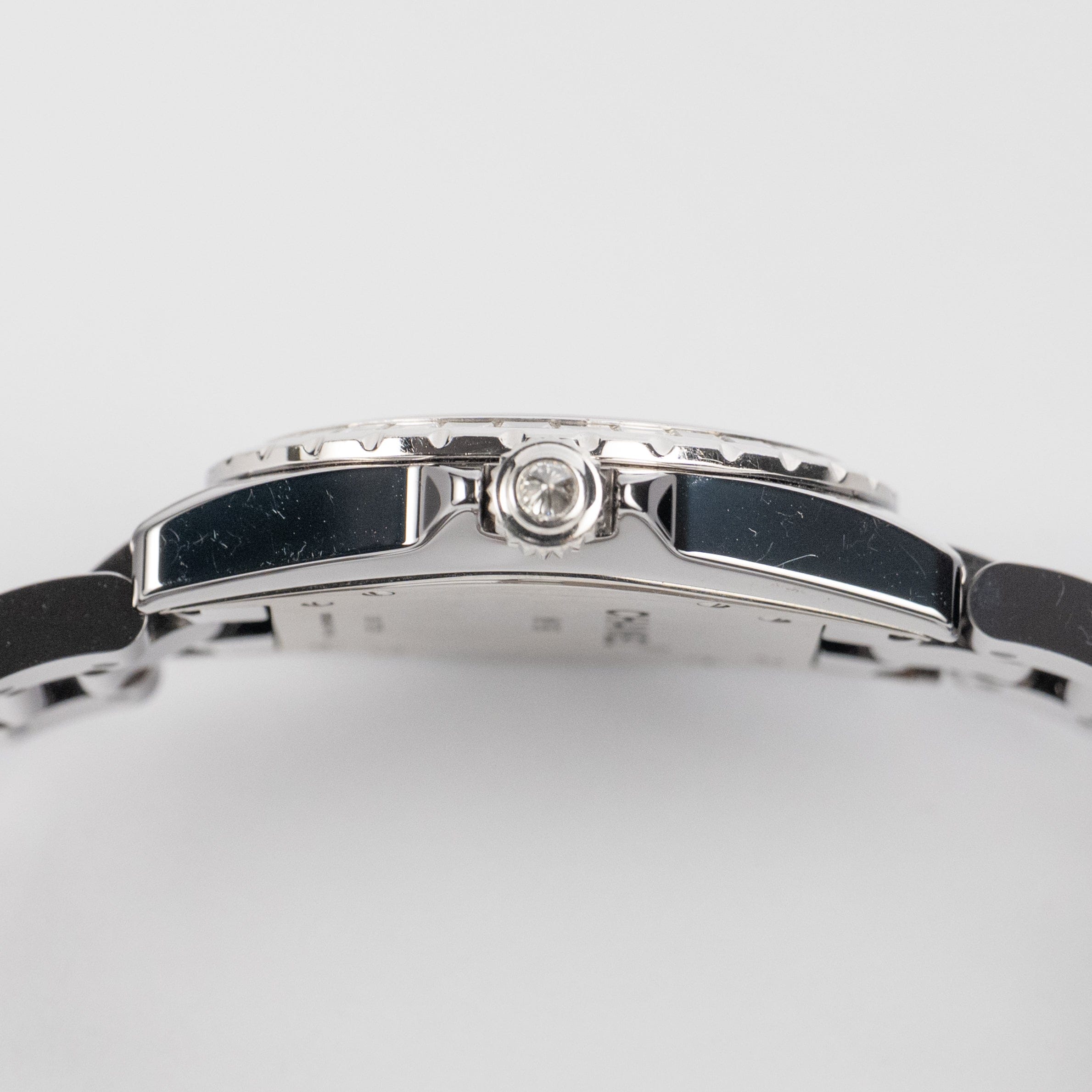 Chanel J12 H3155 Chromatic Ceramic Titanium Grey Baguette Diamond Dial and Bezel