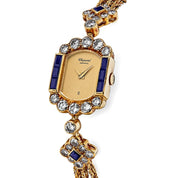 Chopard Vintage 'Ladies' Yellow Gold Blue Sapphire Diamond Watch