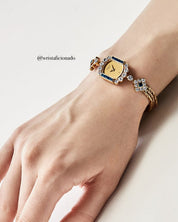 Luxury Watch Chopard Vintage Yellow Gold Blue Sapphire Diamond Watch Wrist Aficionado
