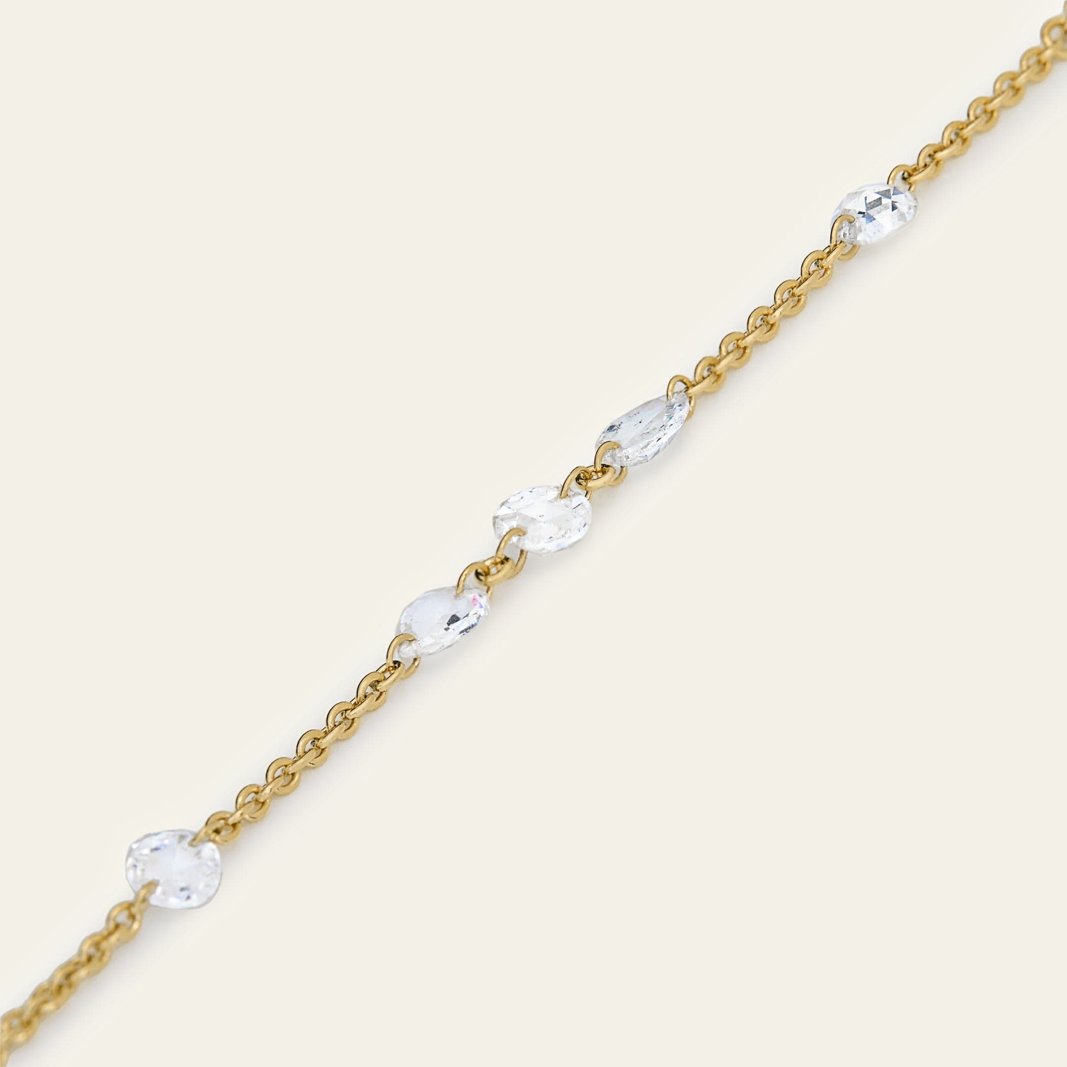 Classic Rose Cut Diamond Hand Chain