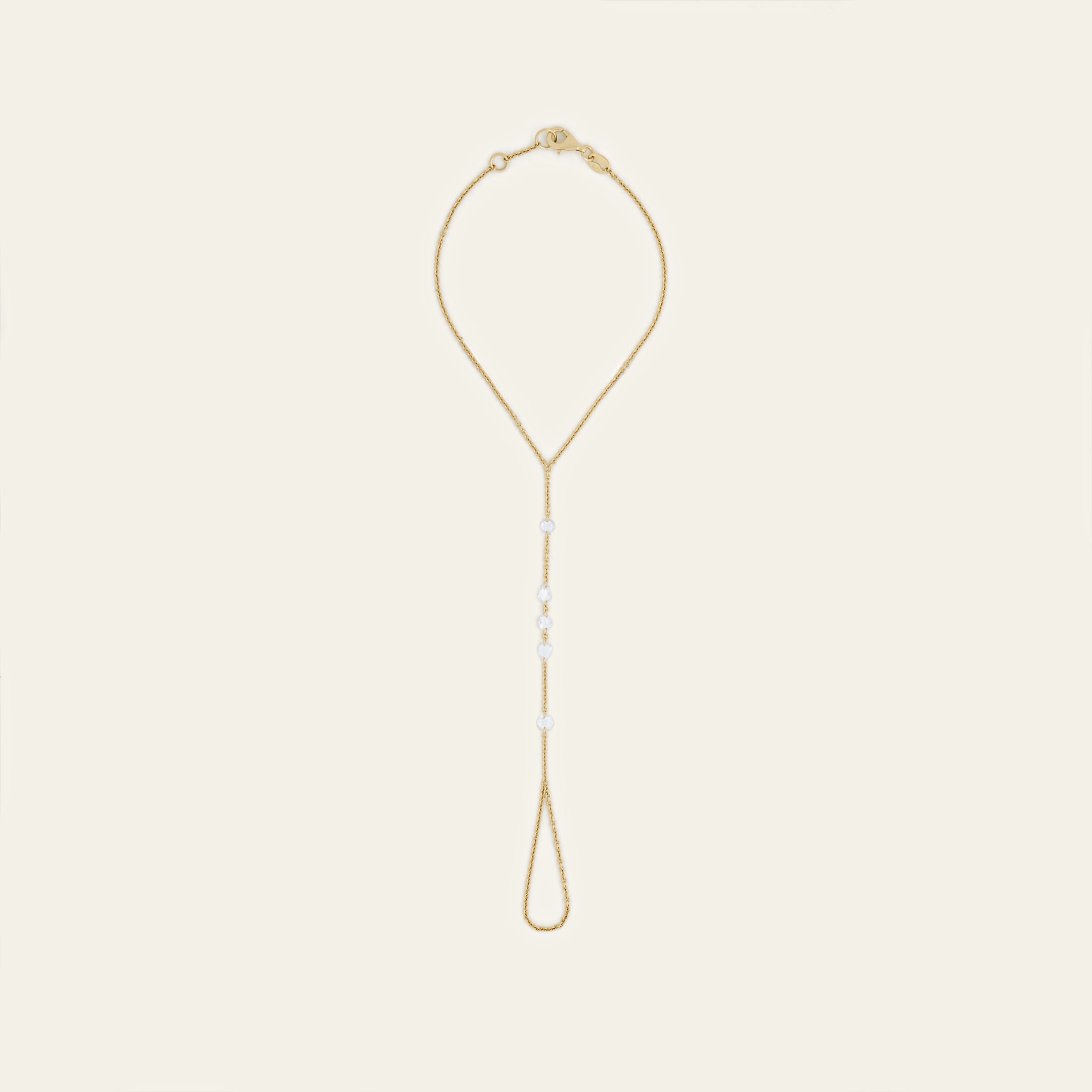 Rose Cut Diamond Hand Chain | Gold Diamond Hand Chain – Jewels Aficionado