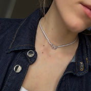 Custom Diamond Initial Choker Necklace