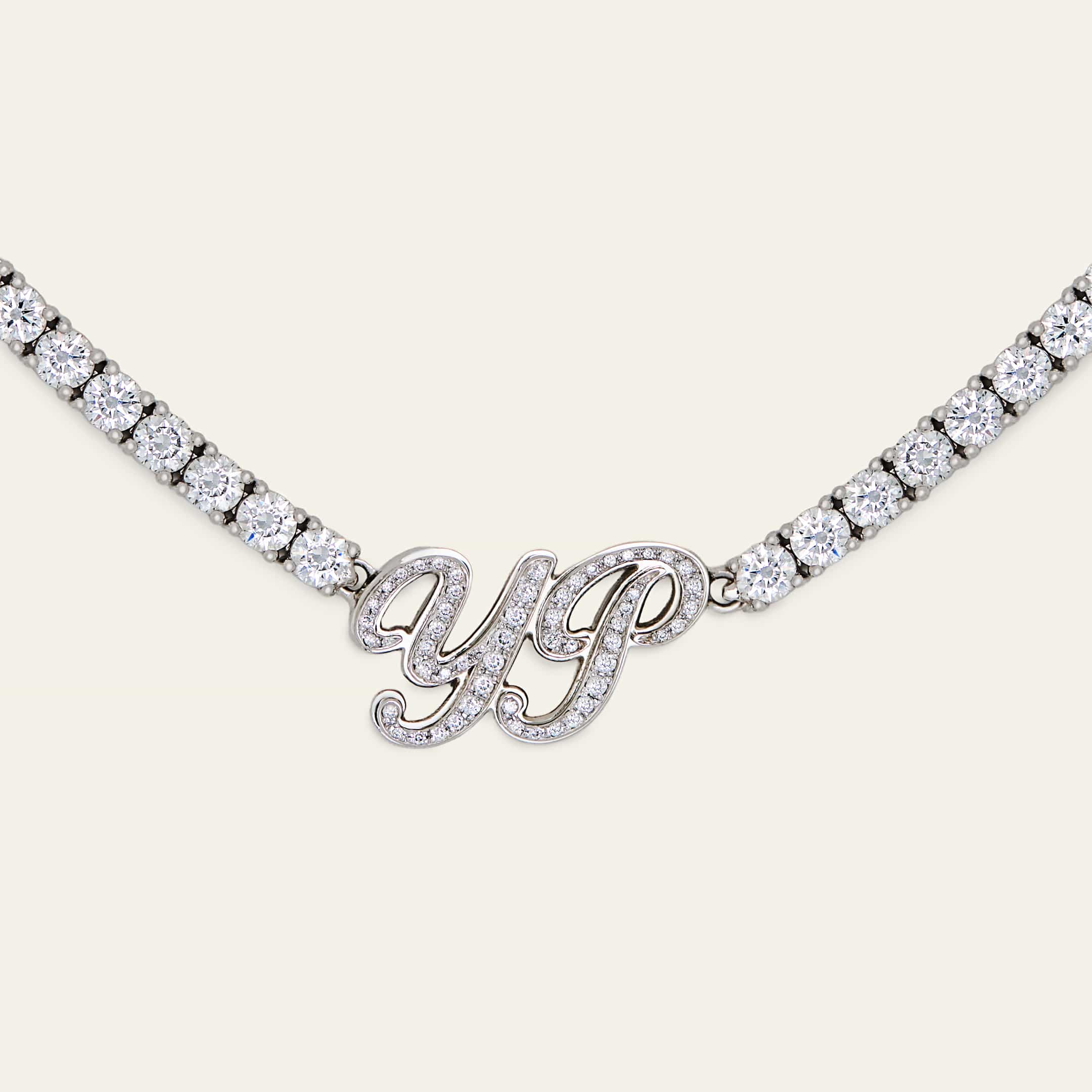 Custom Diamond Initial Choker Necklace