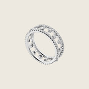 De Beers Dewdrop Band in White Gold