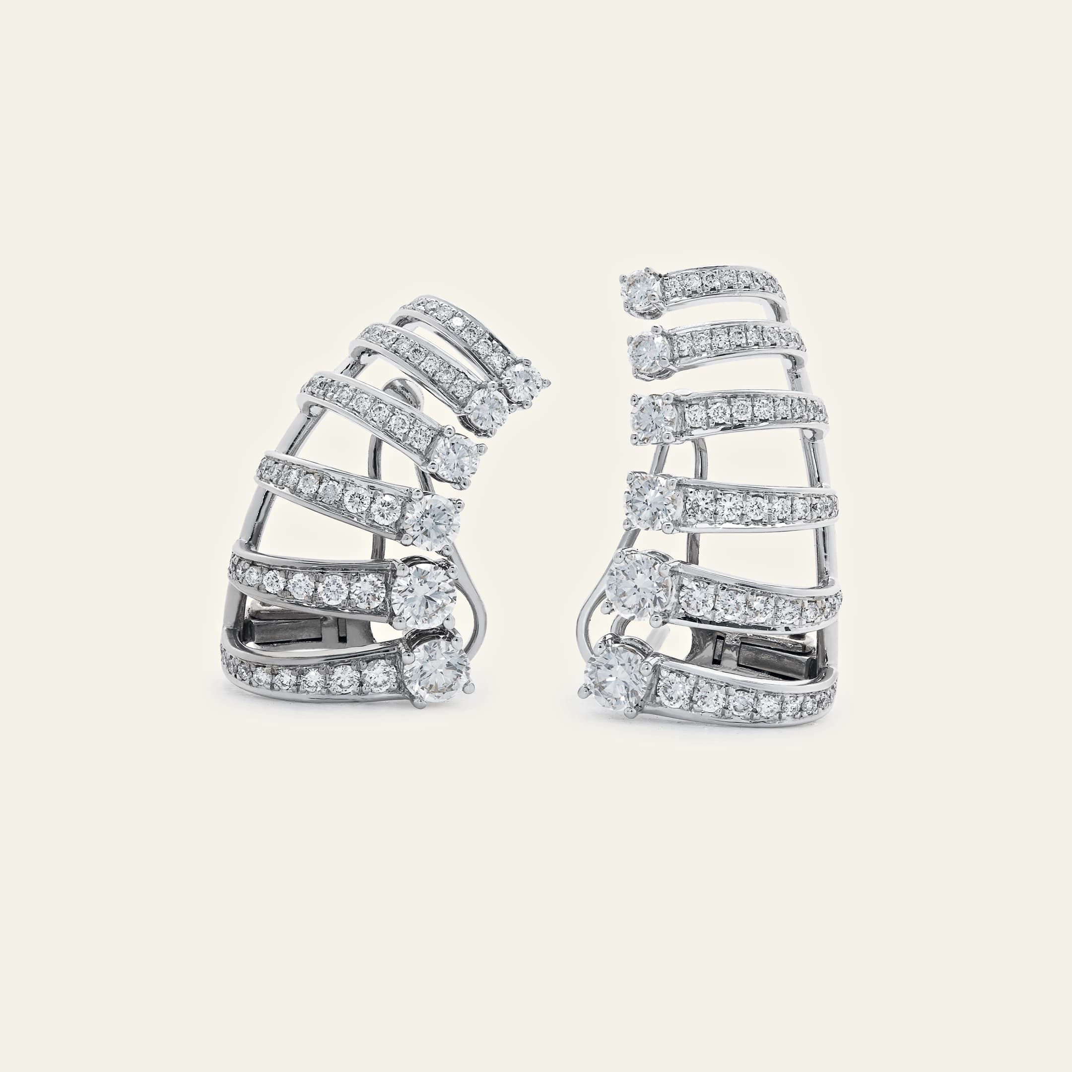 Diamond Cuff Earrings