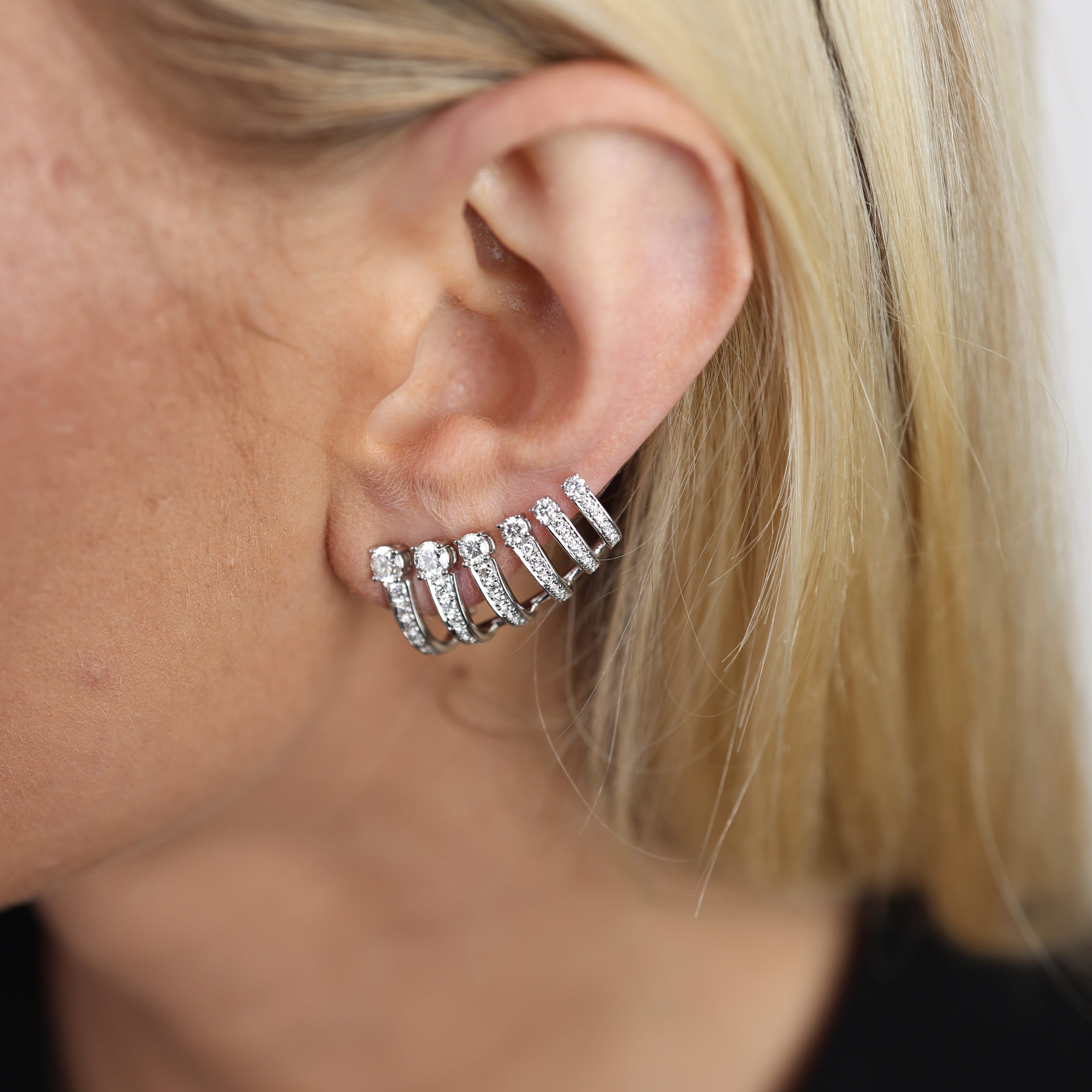 Diamond Cuff Earrings