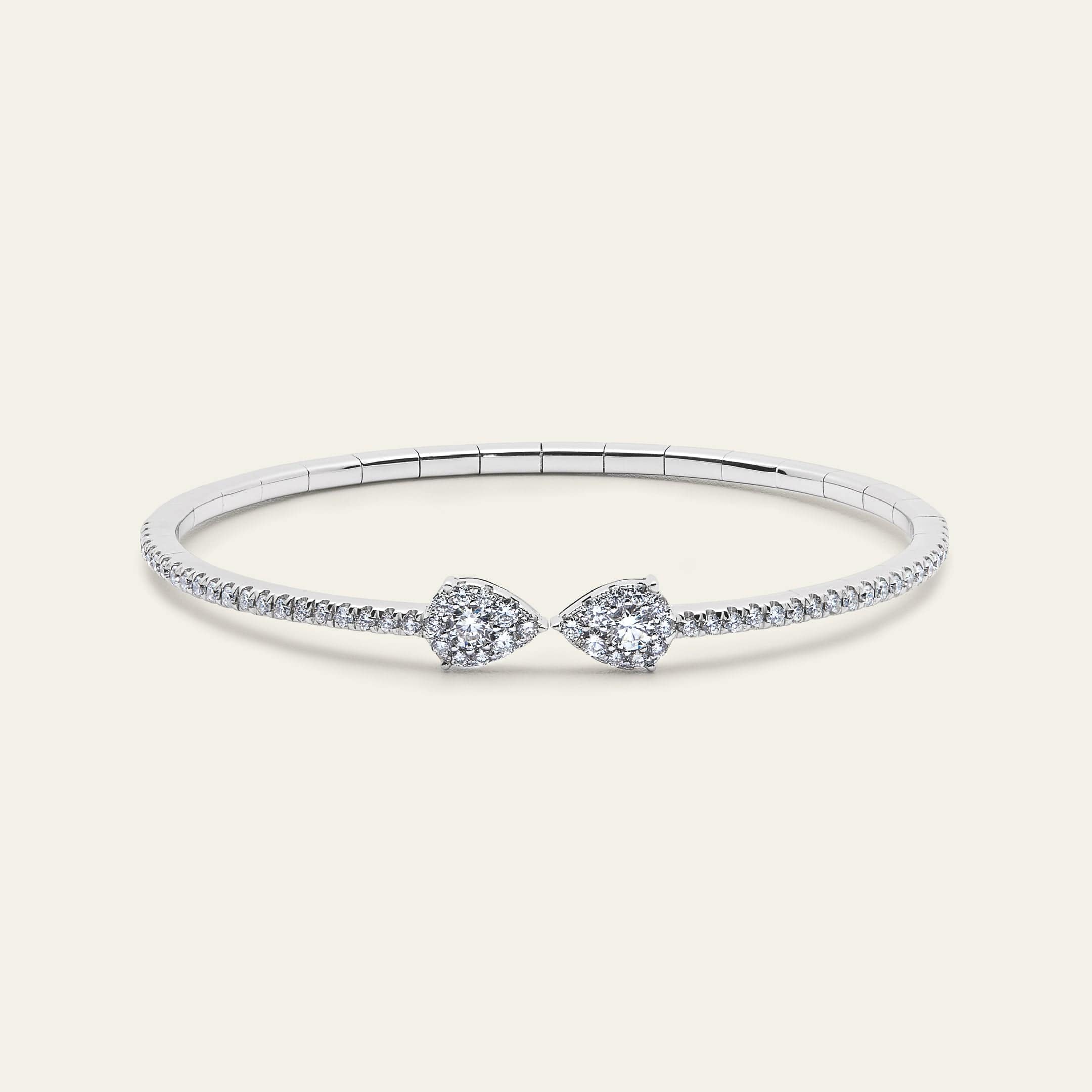 Diamond Flexible Cuff Bracelet