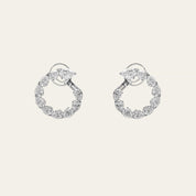 Diamond Pear-Shaped Spiral Earrings