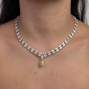 Double Row Marquise Lab Diamond Necklace