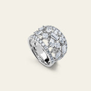 Multi Shape Diamond White Gold Cocktail Ring