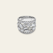 Multi Shape Diamond White Gold Cocktail Ring