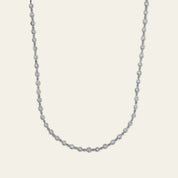 White Gold Diamond Wrap Layer Necklace