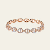 Rose Gold Diamond Large Link Bracelet