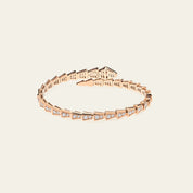 BVLGARI Serpenti Viper Thin Bracelet Rose Gold Full Pavé Diamonds 353792