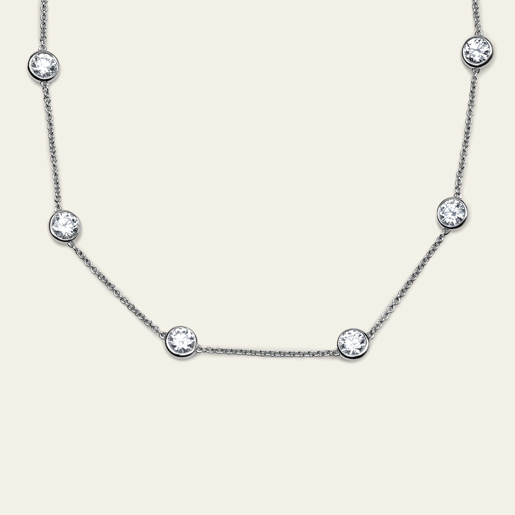 Diamonds by the Yard White Gold Necklace