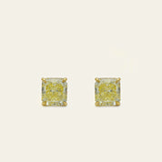 Fancy Yellow Diamond Studs