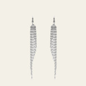 Diamond Knife-Edge Chandelier Earrings