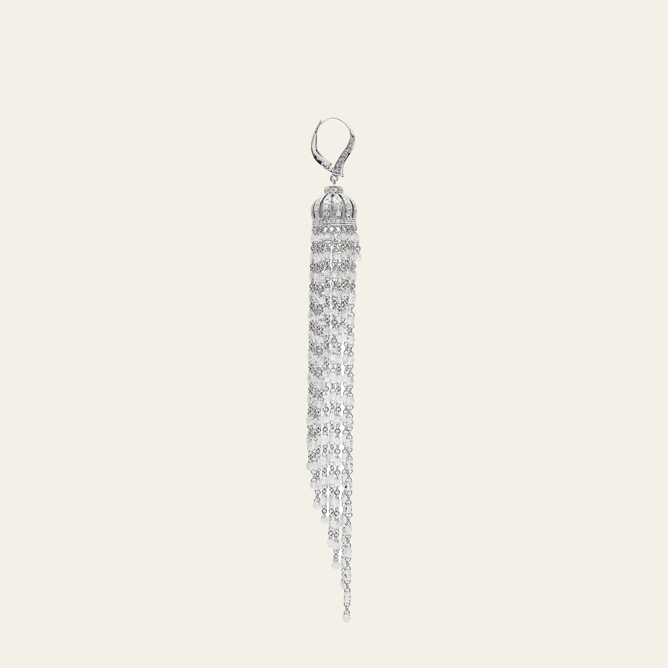 Diamond Knife-Edge Chandelier Earrings