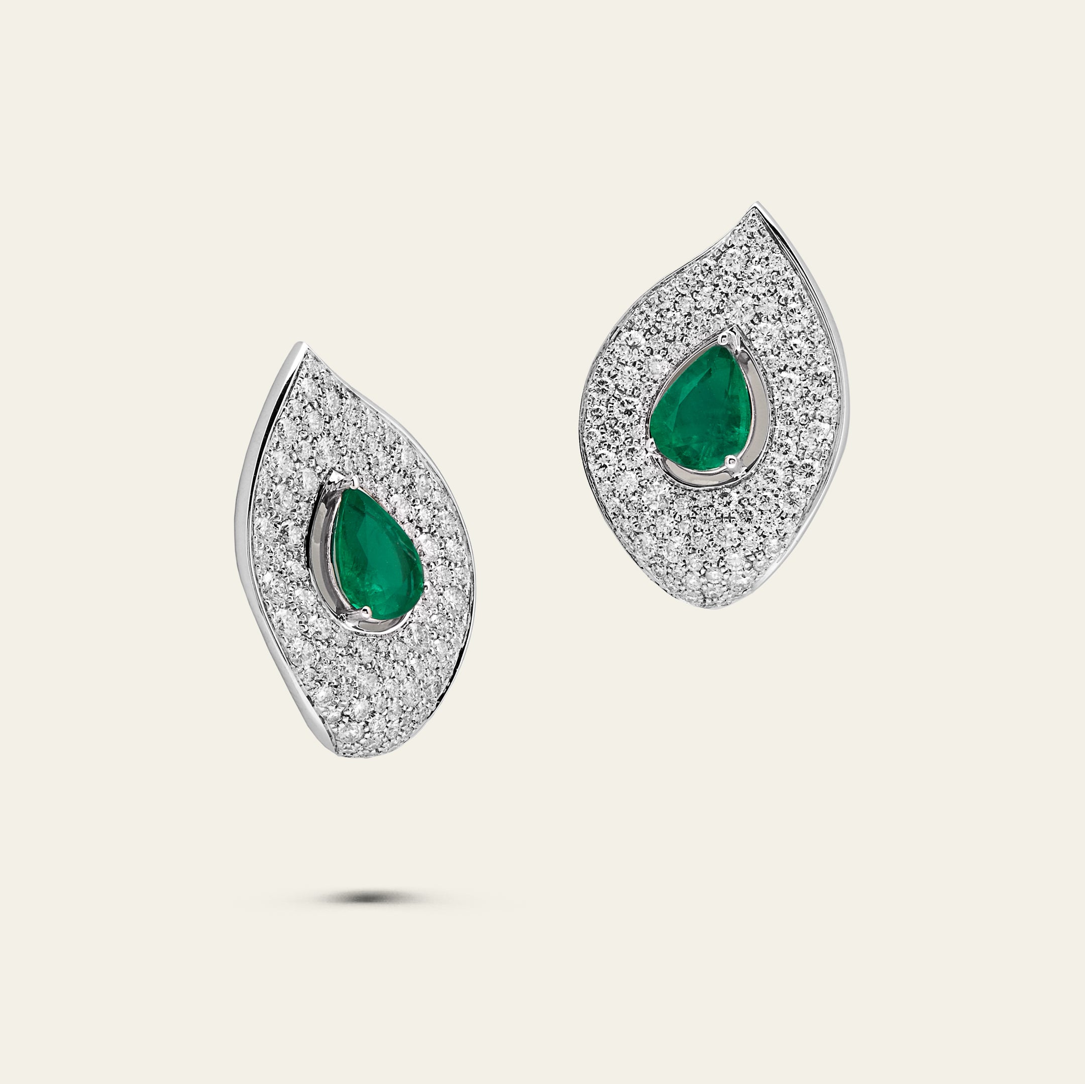 Jardin Emerald and Diamond Earrings