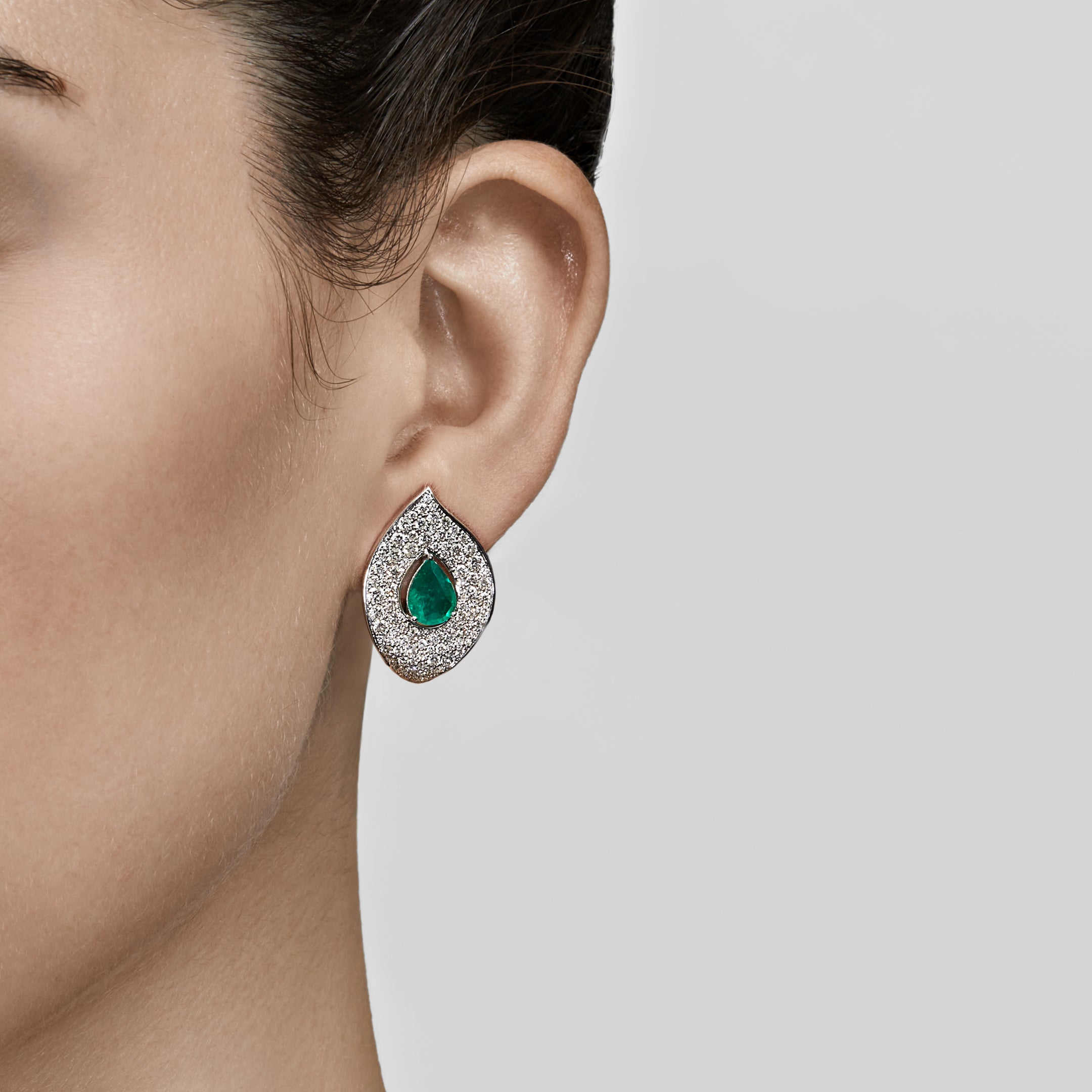 Jardin Emerald and Diamond Earrings