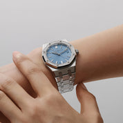 Audemars Piguet Royal Oak 15551ST.ZZ.1356ST.04 'Ladies' Stainless Steel Light Blue Dial Diamond Bezel (2024)