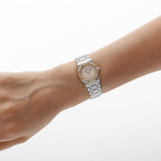 Audemars Piguet Royal Oak 66344SA.ZZ.0722ST.01.A Vintage 'Ladies' Yellow Gold Stainless Steel Mother of Pearl Dial Diamond-Set Quartz (1998)