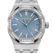 Audemars Piguet Royal Oak 15551ST.ZZ.1356ST.04 'Ladies' Stainless Steel Light Blue Dial Diamond Bezel (2024)