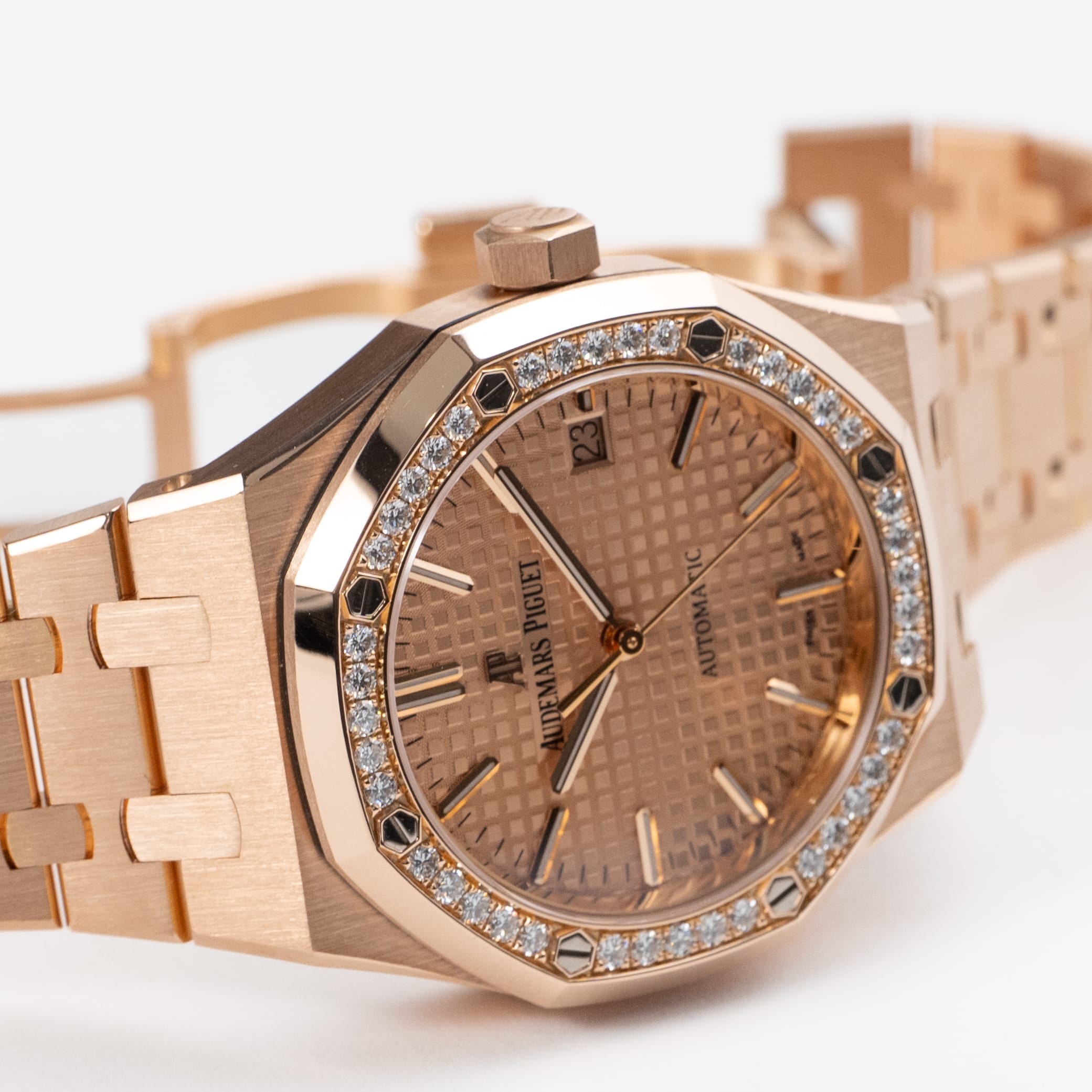 Audemars Piguet Royal Oak 15451OR.ZZ.1256OR.03 'Ladies' Rose Gold Diamond Bezel (2024)