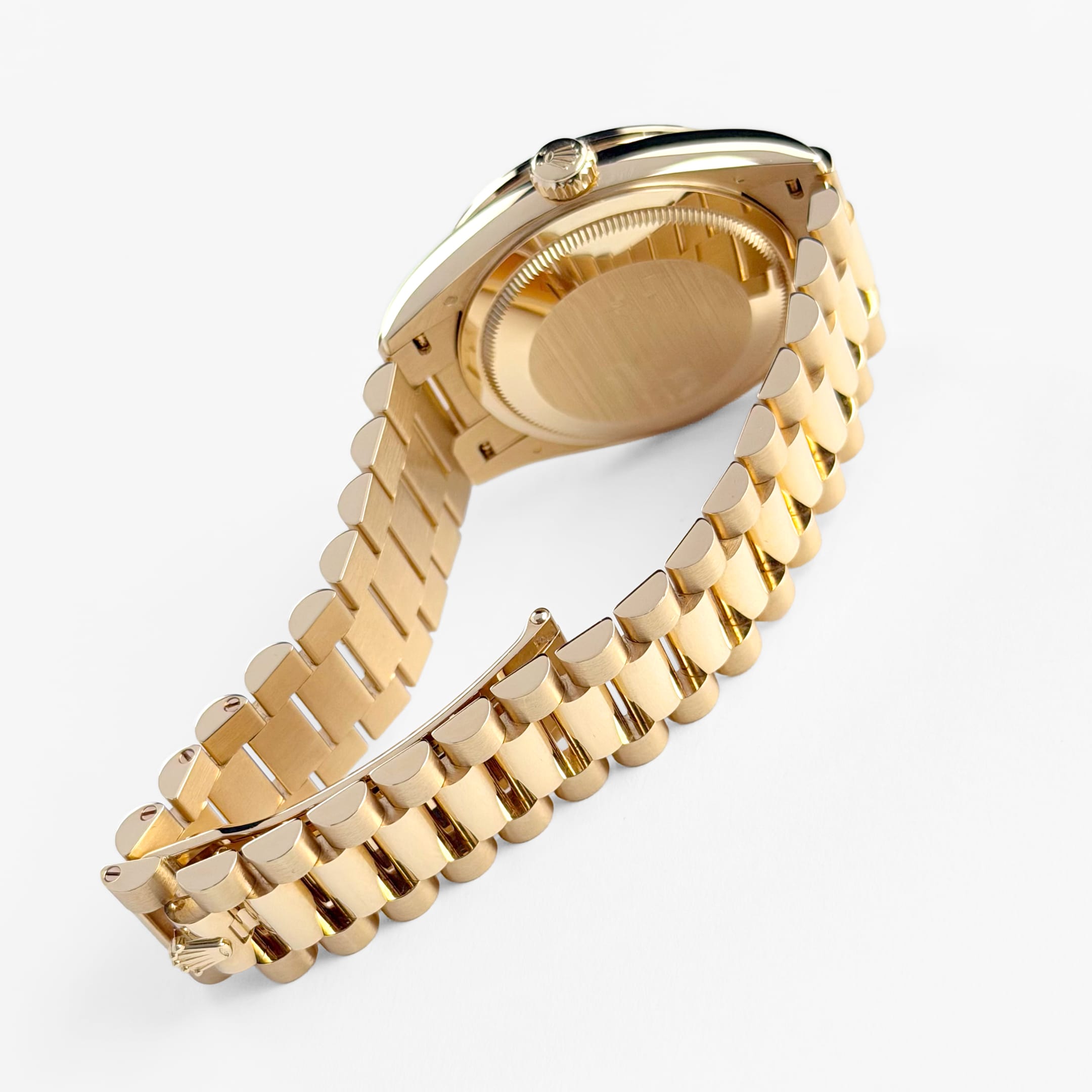 Rolex Day-Date 36 128398TBR Yellow Gold Carnelian Diamond Dial Diamond Bezel President (2025)
