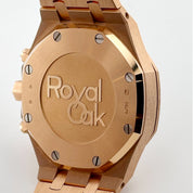 Audemars Piguet Royal Oak 26715OR.ZZ.1356OR.01 Chronograph Rose Gold Silver Dial Diamond Bezel (2025)