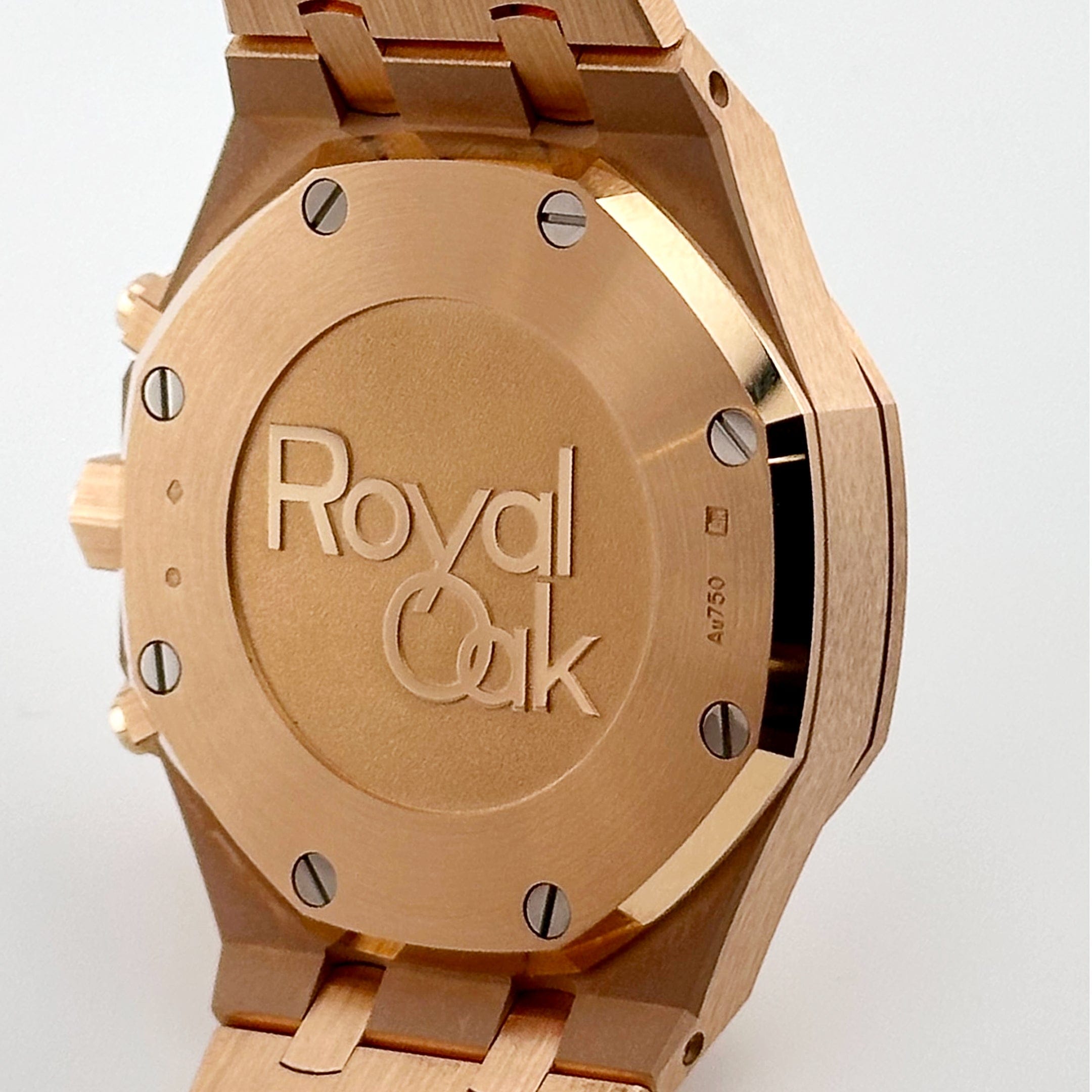 Audemars Piguet Royal Oak 26715OR.ZZ.1356OR.01 Chronograph Rose Gold Silver Dial Diamond Bezel (2025)