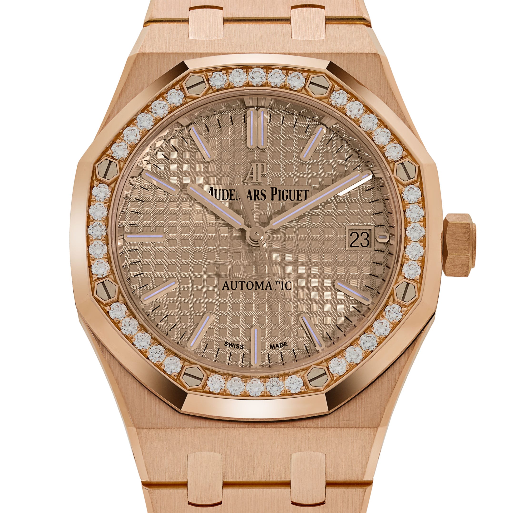 Audemars Piguet Royal Oak 15451OR.ZZ.1256OR.03 'Ladies' Rose Gold Diamond Bezel (2024)