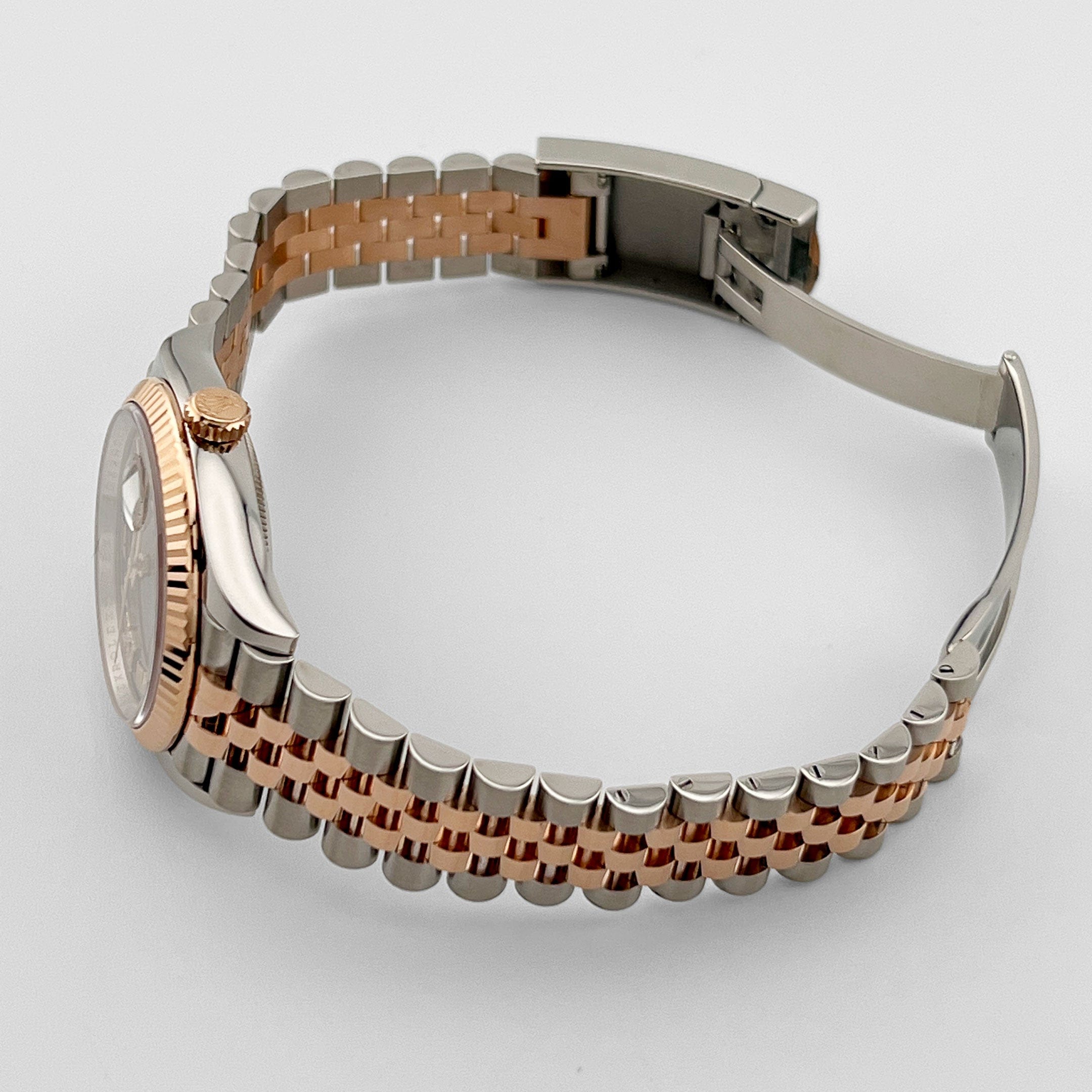 Rolex Datejust 36 126231 Rose Gold Stainless Steel Dark Rhodium Roman Numerals Diamond Dial Jubilee (2025)