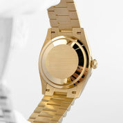 Rolex Day-Date 36 128398TBR Yellow Gold Carnelian Diamond Dial Diamond Bezel President (2025)