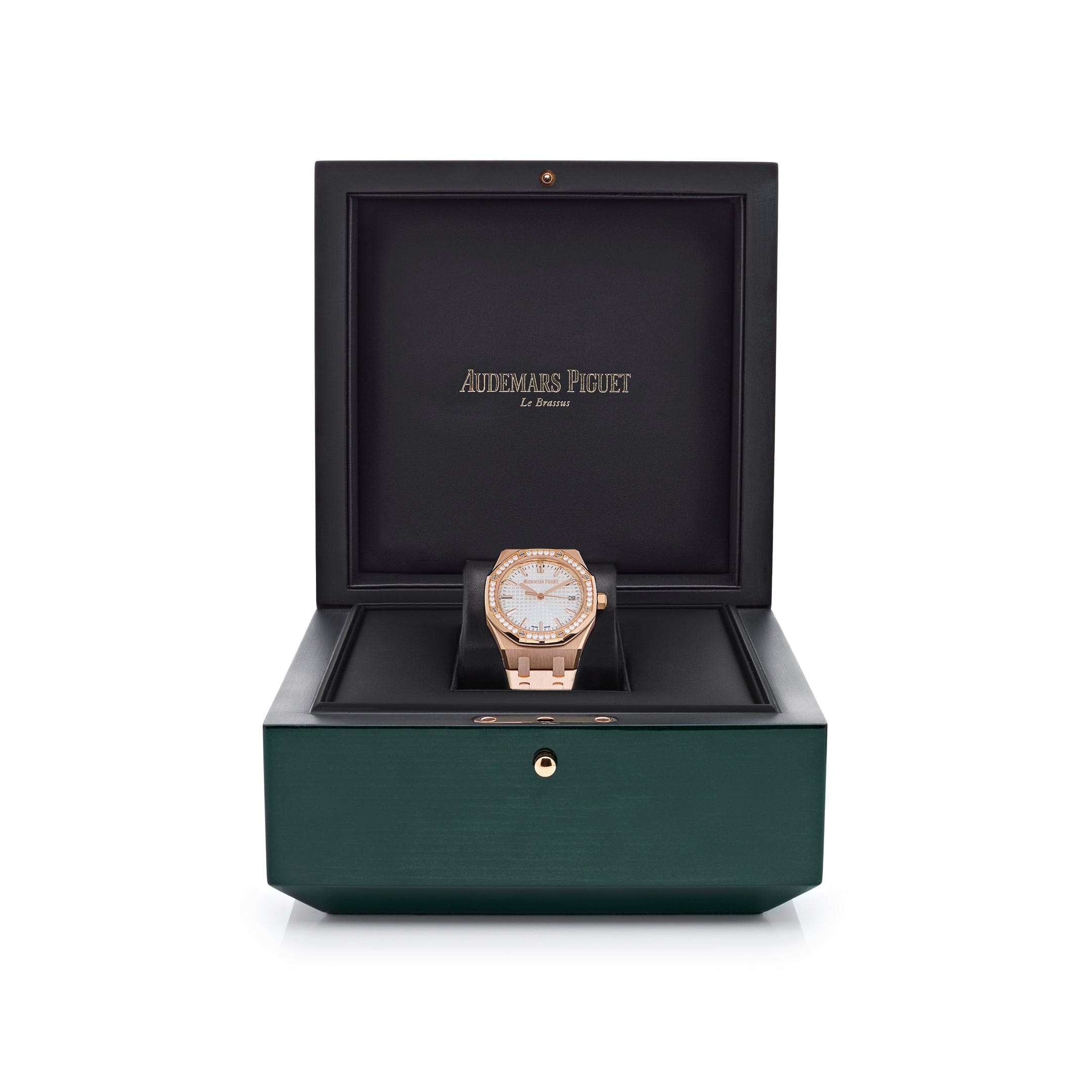 Audemars Piguet Royal Oak 77451OR.ZZ.1361OR.03 'Ladies' Rose Gold Silver Dial Diamond Bezel (2024)