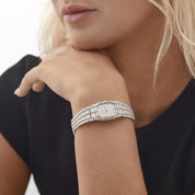 Audemars Piguet Bamboo 56206BC Vintage 'Ladies' White Gold Silver AP Monogram Dial Quartz