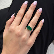East-West Emerald Ring
