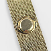 Ebel Vintage Bracelet Watch Yellow Gold Tiger Eye Stone Dial Diamond Bezel