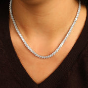 Eloise 24 Carat Marquise Diamond Tennis Necklace
