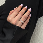 Emerald-Cut Diamond Eternity Band in Rose Gold