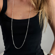 Emerald-Cut Diamond Rope Necklace