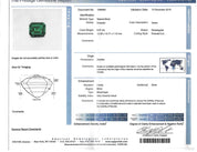 Emerald-Cut Zambian Emerald and Diamond Platinum Ring