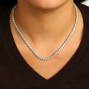 Esme 19.61 Carat Pear-Shaped Diamond Tennis Necklace