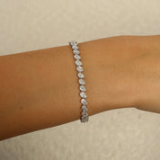 Esme 7 Carat Pear-Shaped Diamond Tennis Bracelet