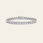 Esme 7 Carat Pear-Shaped Diamond Tennis Bracelet