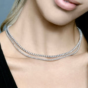 Estelle 4.75 Carat Round Diamond Tennis Necklace