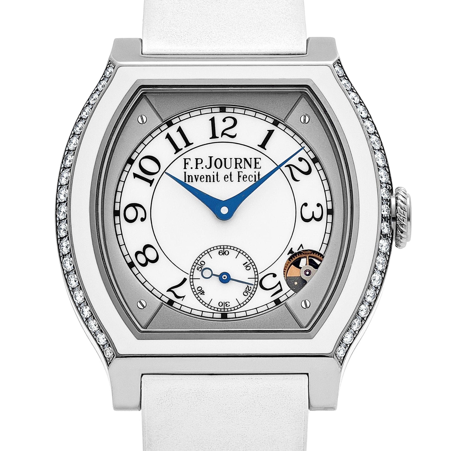 F.P.Journe Élégante 40 Ref. ELT Titanium Luminescent White Dial 2 Rows of Diamonds